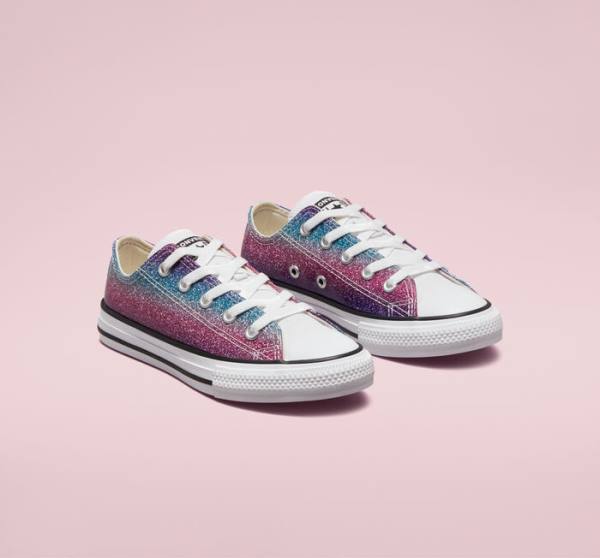 Boty Nízké Converse Chuck Taylor All Star Glitter Drip Bílé Béžový Bílé Fialové | CV-583UBG