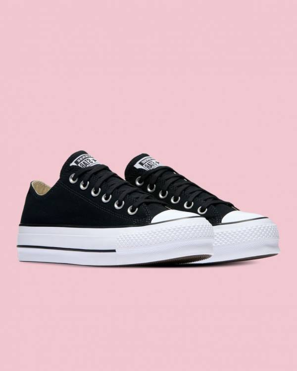 Boty Nízké Converse Chuck Taylor All Star Platene Lift Černé | CV-814QKL