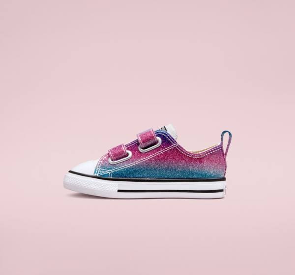 Boty Nízké Converse Chuck Taylor All Star Easy-On Glitter Drip Bílé Béžový Bílé Fialové | CV-860AGW