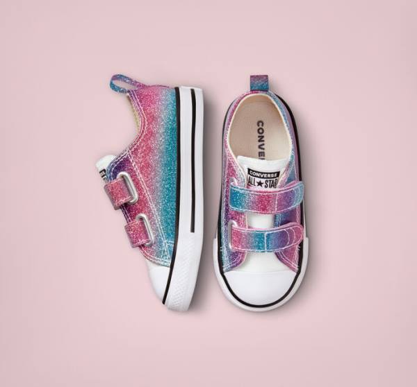 Boty Nízké Converse Chuck Taylor All Star Easy-On Glitter Drip Bílé Béžový Bílé Fialové | CV-860AGW