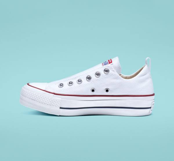 Boty Nízké Converse Chuck Taylor All Star Lift Platformyě Slip Bílé Červené Blankyt | CV-860CSK