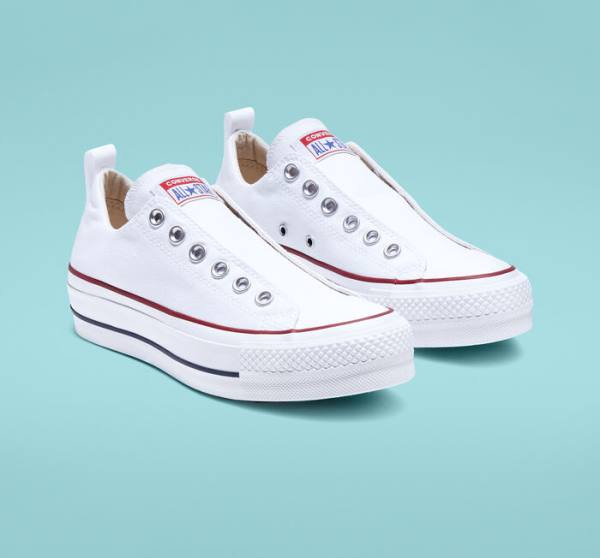 Boty Nízké Converse Chuck Taylor All Star Lift Platformyě Slip Bílé Červené Blankyt | CV-860CSK