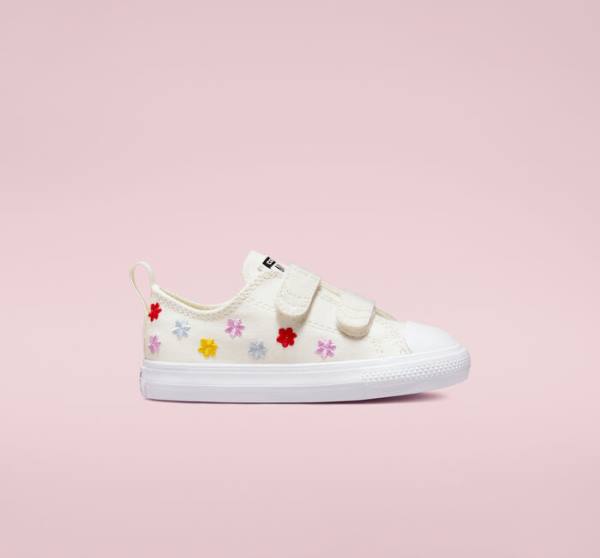 Boty Nízké Converse Chuck Taylor All Star Easy-On Floral Embroidery Bílé Bílé | CV-960ZSK