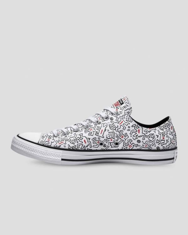 Boty Nízké Converse Keith Haring Chuck Taylor All Star Bílé Černé Červené | CV-312ZQU