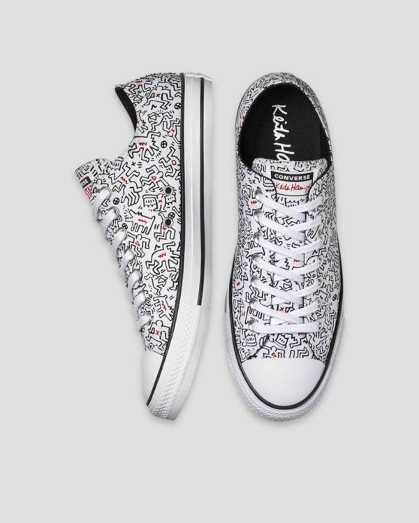 Boty Nízké Converse Keith Haring Chuck Taylor All Star Bílé Černé Červené | CV-312ZQU