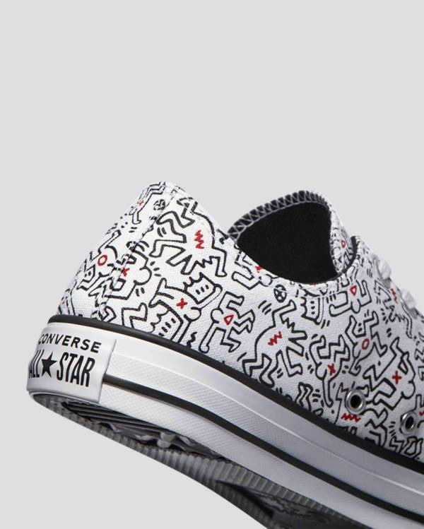 Boty Nízké Converse Keith Haring Chuck Taylor All Star Bílé Černé Červené | CV-312ZQU