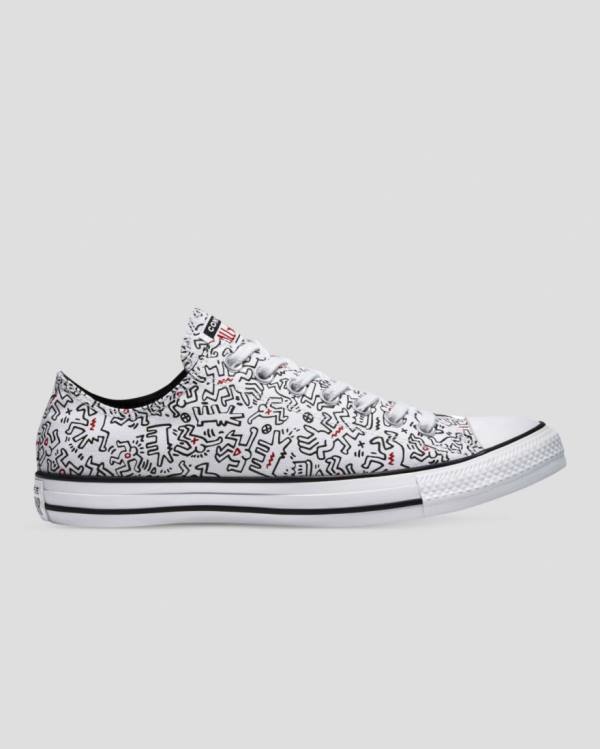 Boty Nízké Converse Keith Haring Chuck Taylor All Star Bílé Černé Červené | CV-312ZQU