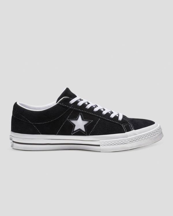 Boty Nízké Converse One Star Premium Semišové Černé | CV-983OUB