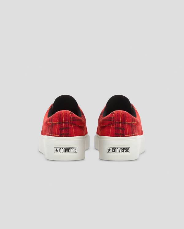 Boty Nízké Converse Skidgrip Twisted Plaid Červené | CV-342JHX