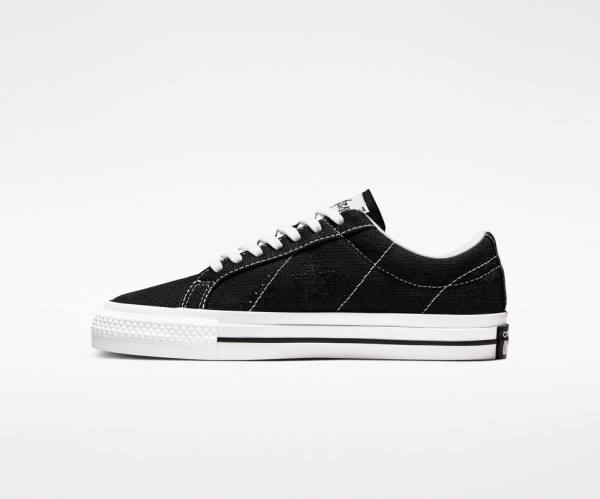 Boty Nízké Converse Stussy One Star Černé Bílé | CV-385RPL