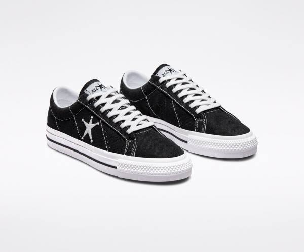 Boty Nízké Converse Stussy One Star Černé Bílé | CV-385RPL