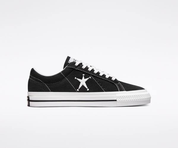 Boty Nízké Converse Stussy One Star Černé Bílé | CV-385RPL