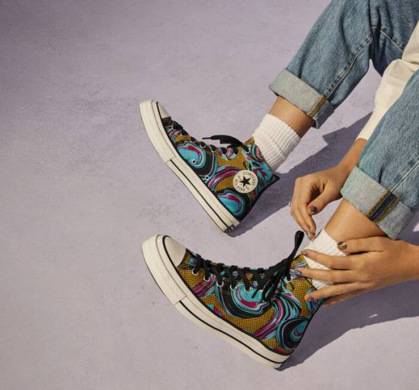 Boty Vysoké Converse Chuck 70 '90s Marbled Tyrkysové | CV-238GTB