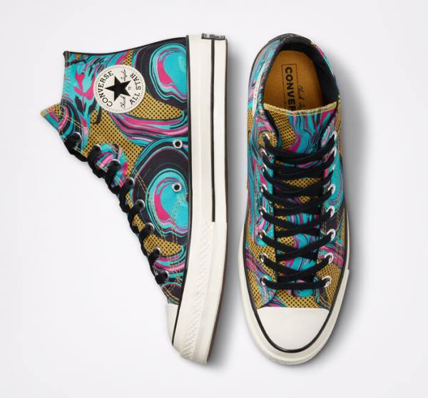 Boty Vysoké Converse Chuck 70 '90s Marbled Tyrkysové | CV-761LRM