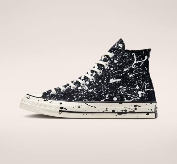 Boty Vysoké Converse Chuck 70 Archive Paint Splatter Černé Šedé | CV-258EAO