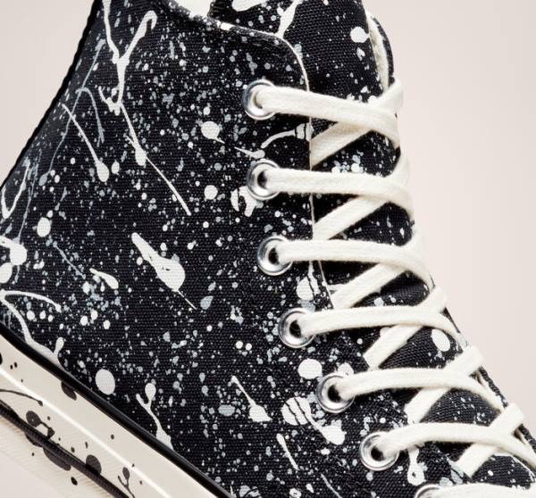 Boty Vysoké Converse Chuck 70 Archive Paint Splatter Černé Šedé | CV-258EAO