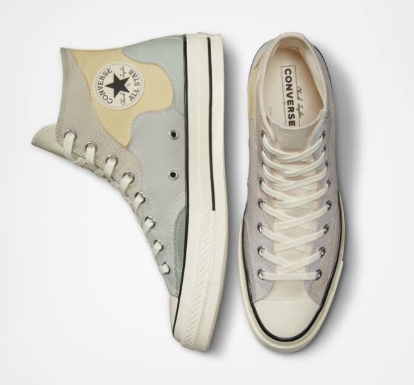 Boty Vysoké Converse Chuck 70 Crafted Patchwork Hnědé Citrón | CV-419LCB