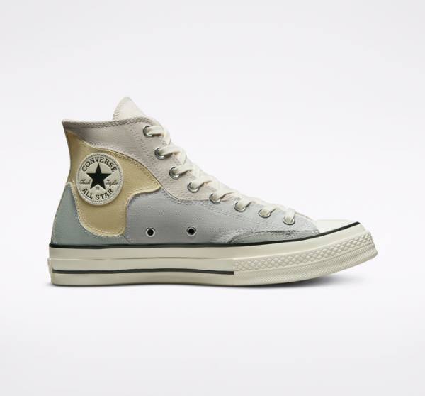 Boty Vysoké Converse Chuck 70 Crafted Patchwork Hnědé Citrón | CV-419LCB