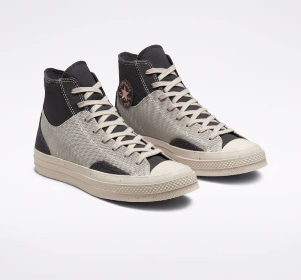 Boty Vysoké Converse Chuck 70 Crafted Platene Hnědé | CV-104FUX