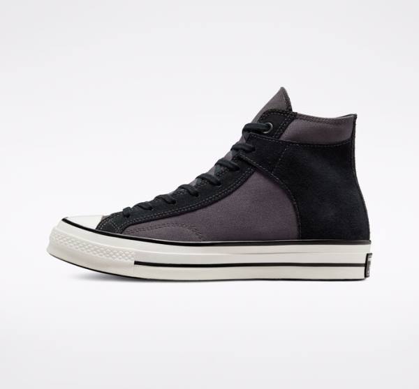 Boty Vysoké Converse Chuck 70 Crafted Platene Černé Bílé | CV-645JNU