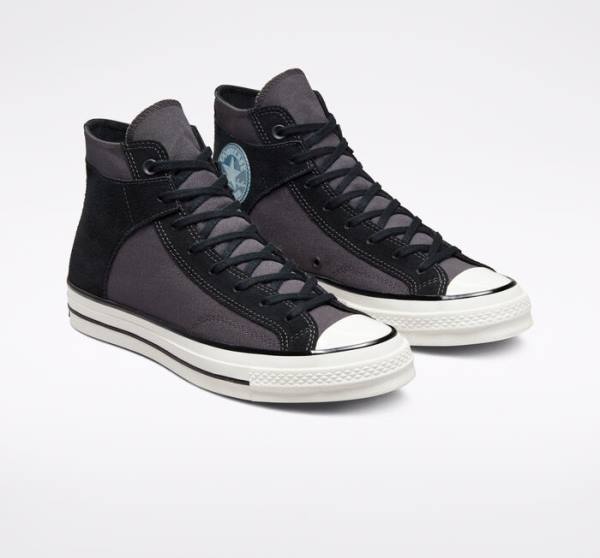 Boty Vysoké Converse Chuck 70 Crafted Platene Černé Bílé | CV-645JNU