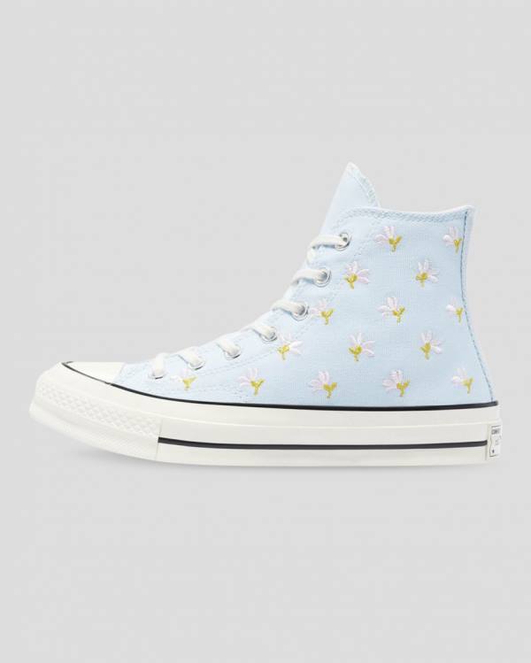 Boty Vysoké Converse Chuck 70 Embroidered Garden Party Blankyt | CV-094VIY