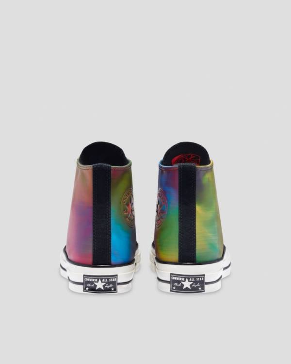 Boty Vysoké Converse Chuck 70 Iridescent Černé | CV-129QDK