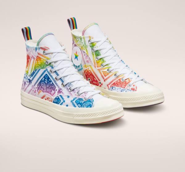 Boty Vysoké Converse Chuck 70 Pride Bílé Červené | CV-594IGR