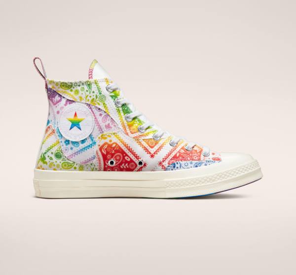 Boty Vysoké Converse Chuck 70 Pride Bílé Červené | CV-594IGR