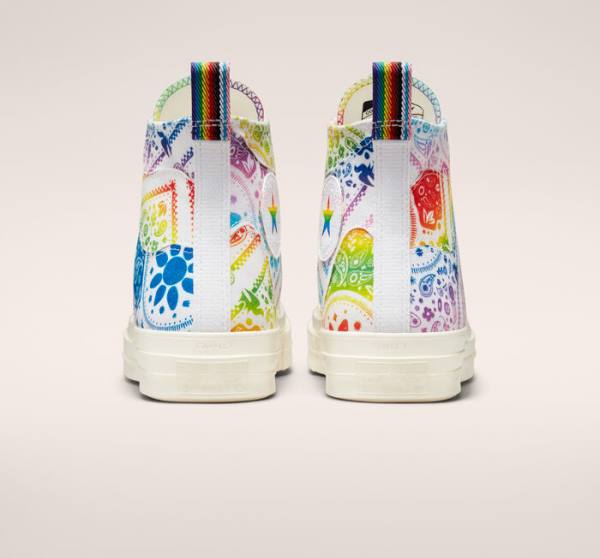 Boty Vysoké Converse Chuck 70 Pride Bílé Červené | CV-619KSA