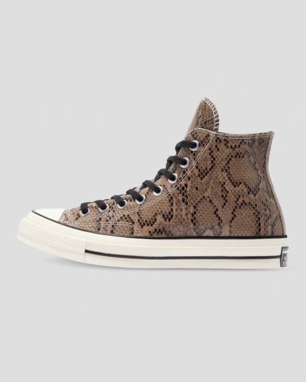 Boty Vysoké Converse Chuck 70 Reptile Semišové Hnědé | CV-156DOU