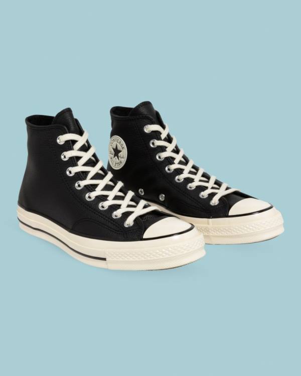 Boty Vysoké Converse Chuck 70 Seasonal Læder Černé | CV-243MJP