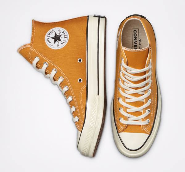 Boty Vysoké Converse Chuck 70 Sunflower Yellow Černé | CV-682WCO