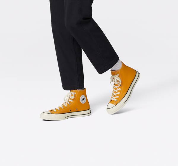 Boty Vysoké Converse Chuck 70 Sunflower Yellow Černé | CV-682WCO