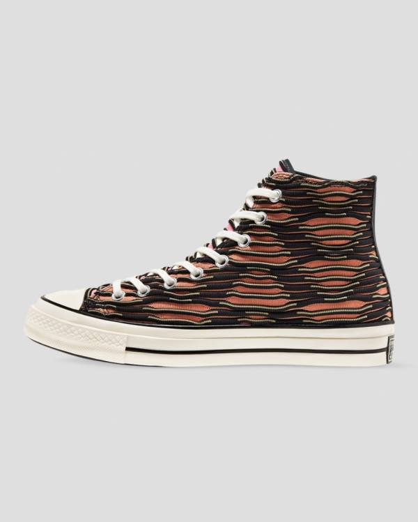 Boty Vysoké Converse Chuck 70 Wavy Knit Oranžové Černé Fialové | CV-130TNP