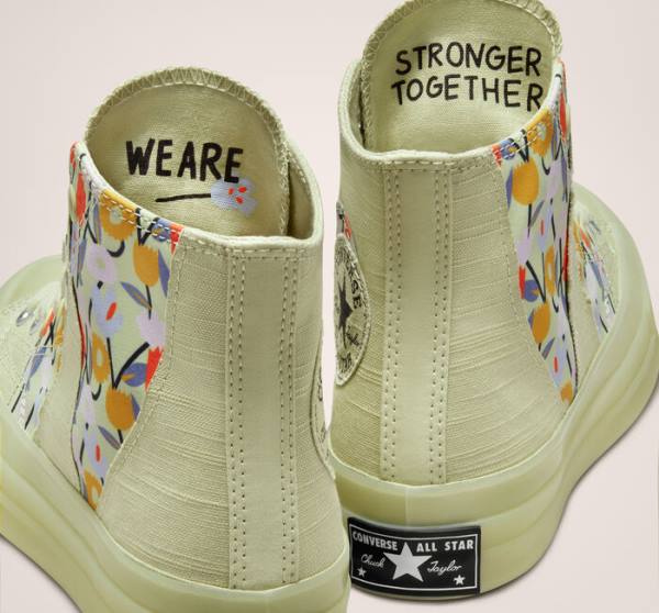 Boty Vysoké Converse Chuck 70 We Are Stronger Together Olivy Zelené Černé | CV-630KMN