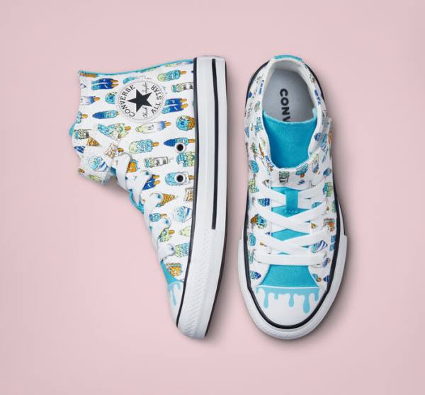 Boty Vysoké Converse Chuck Taylor All Star Easy-On Frozen Treats Bílé Blankyt Světle Zelene | CV-027XDJ