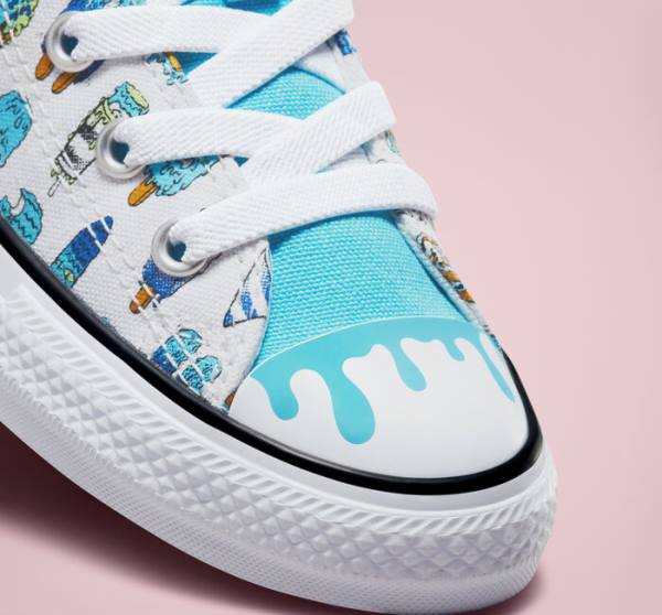 Boty Vysoké Converse Chuck Taylor All Star Easy-On Frozen Treats Bílé Blankyt Světle Zelene | CV-027XDJ