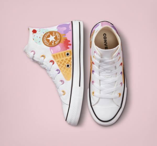 Boty Vysoké Converse Chuck Taylor All Star Sweet Scoops Bílé Béžový Bílé | CV-059WEC