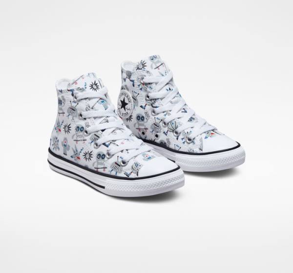 Boty Vysoké Converse Chuck Taylor All Star Creatures Bílé Šedé Blankyt | CV-123UFE