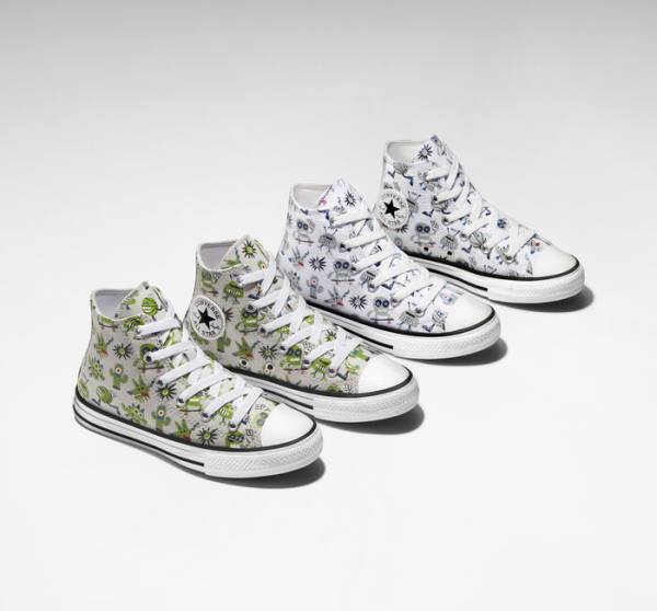 Boty Vysoké Converse Chuck Taylor All Star Creatures Bílé Šedé Blankyt | CV-123UFE