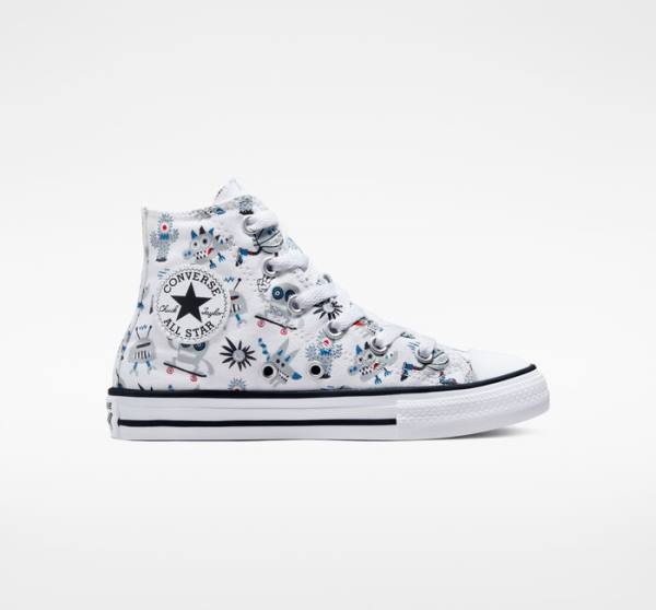 Boty Vysoké Converse Chuck Taylor All Star Creatures Bílé Šedé Blankyt | CV-123UFE