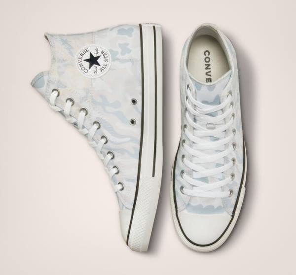 Boty Vysoké Converse Chuck Taylor All Star Split Panel Camo Bílé Šedé | CV-134JUN