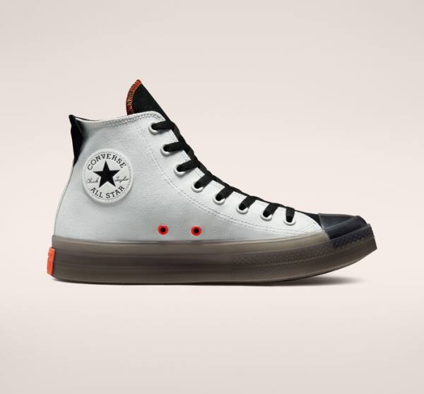 Boty Vysoké Converse Chuck Taylor All Star CX Stretch Platene Světle Stříbrné Černé Mango | CV-140QRO