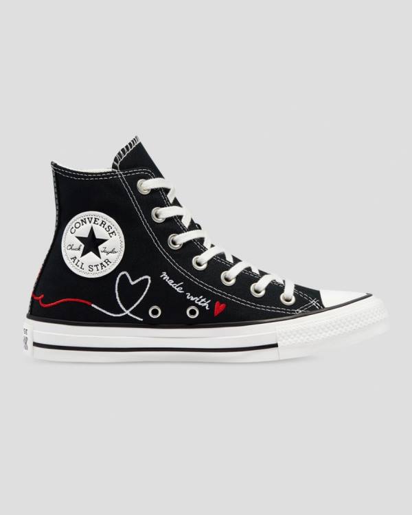 Boty Vysoké Converse Chuck Taylor All Star Love Thread Černé | CV-149HTK