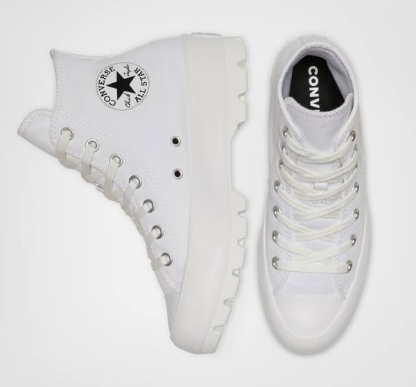 Boty Vysoké Converse Chuck Taylor All Star Lugged Bílé Černé Bílé | CV-152ZQL