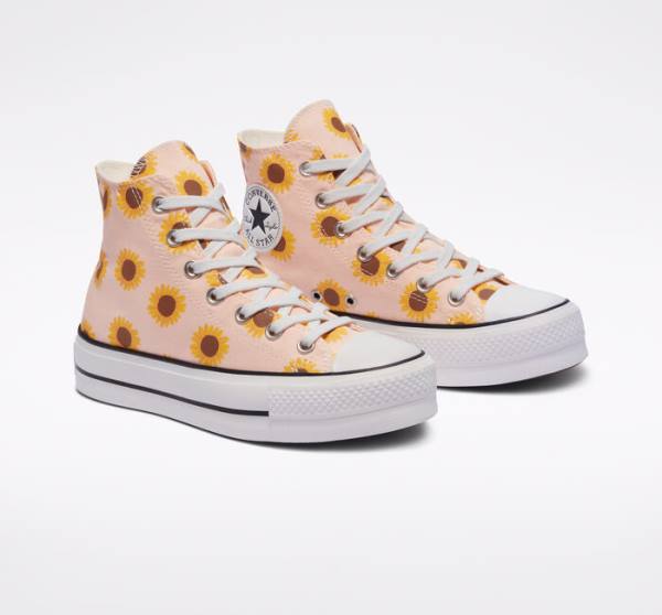 Boty Vysoké Converse Chuck Taylor All Star Lift Platformyě Summer Spirit Červené Bílé | CV-178ZLI