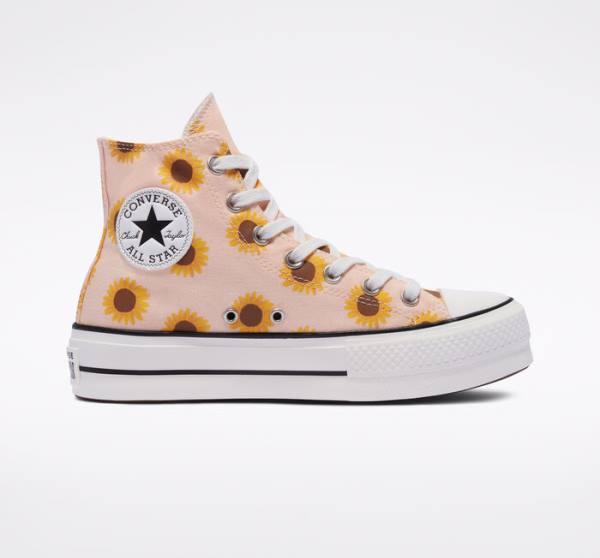 Boty Vysoké Converse Chuck Taylor All Star Lift Platformyě Summer Spirit Červené Bílé | CV-178ZLI