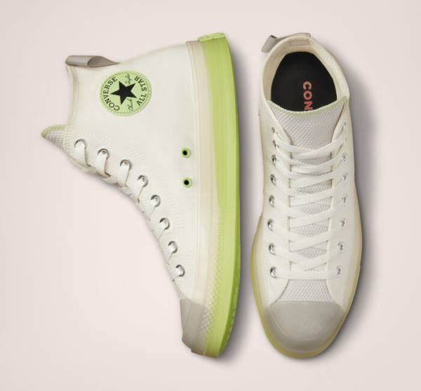 Boty Vysoké Converse Chuck Taylor All Star CX Crafted Stripes Světle Zelene | CV-214BWN