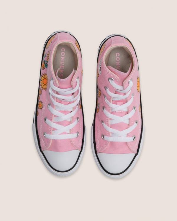 Boty Vysoké Converse Chuck Taylor All Star Sunflower Print Růžové | CV-249JKX